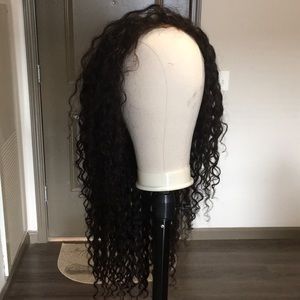 Curly human hair unit frontal
